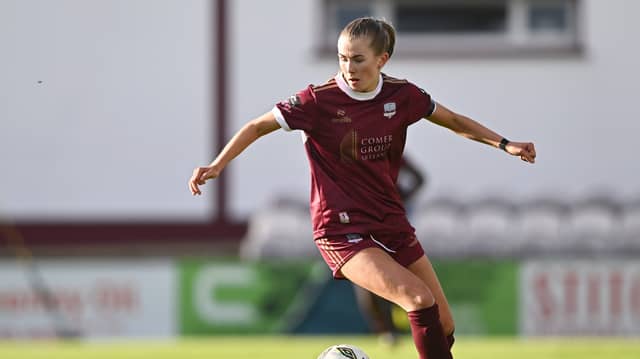 Emma Doherty in action for Galway United
