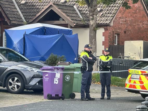 Gardai at the scene at a house on Old Connaught Avenue in Bray, Co Dublin