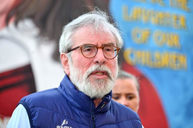 Former Sinn Féin leader Gerry Adams (Oliver McVeigh/PA)