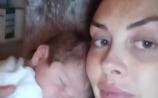Pamela O'Hagan with her newborn son, Kiyan.
