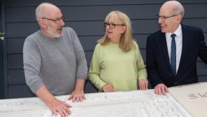  Mary McAleese unveils Saint Colmcille sculpture by Inishowen artist