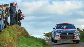 David Kelly sets the fastest time over Garrygort in Donegal International Rally 