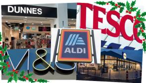 When are supermarkets open between Christmas and New Year, including Aldi, Tesco and Lidl?