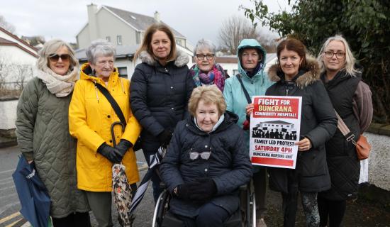 Hundreds brave rain in Buncrana to demand action on Nursing Unit delays