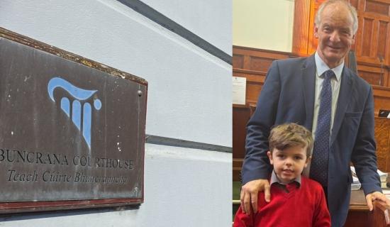 Introducing Buncrana&rsquo;s newest [and youngest] solicitor to court, 5-year-old Rigan!