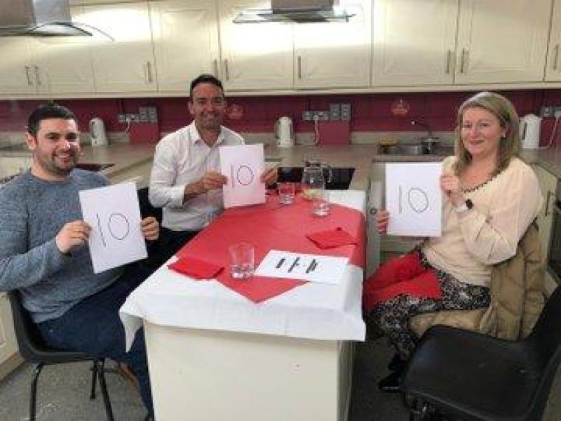 LCA students prepare dinner for Crana College teachers 