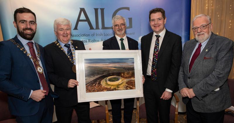 Cllr Jack Murray, Cathaoirleach, Cllr Nicholas Crossan, John McLaughlin, Peter Burke and Cllr Nick Killian.