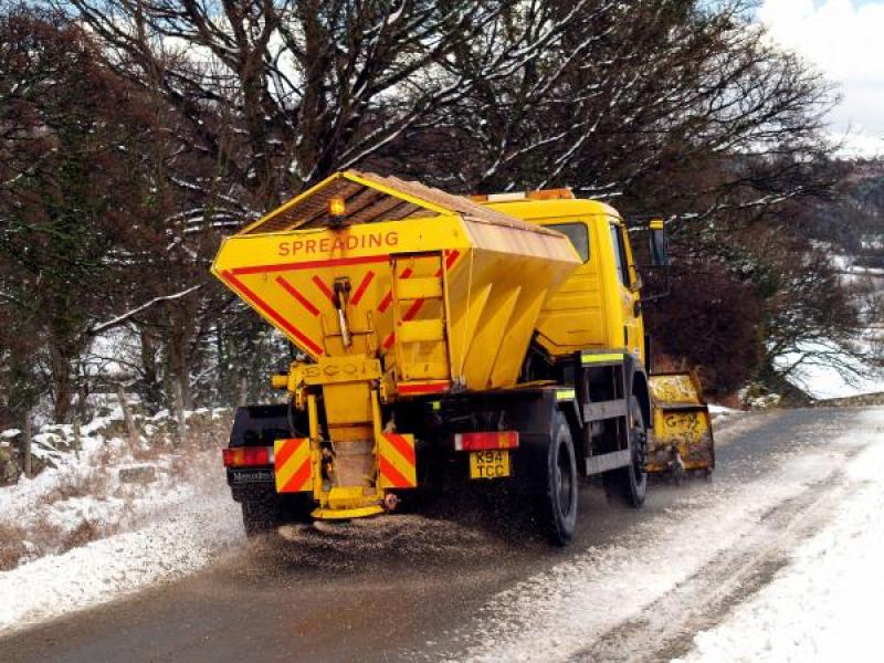 Council gritters are out in action tonight