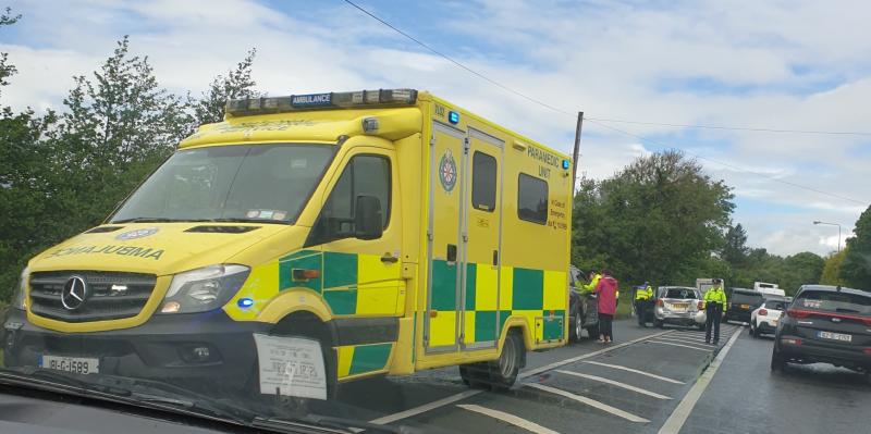 Emergency services attending scene of two vehicle collision in Inishowen