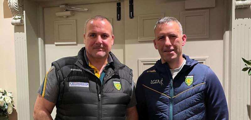 Moville's Liam Skelly and Declan McDermott donate running funds to Creeslough