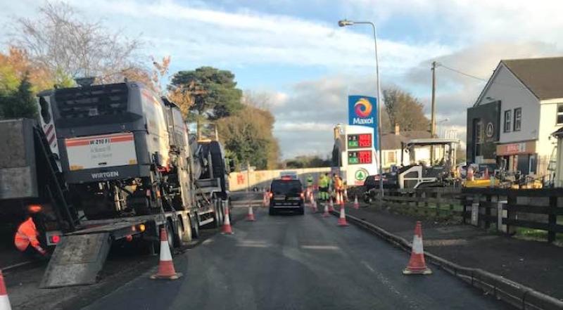 Resurfacing works taking place on busy Inishowen road