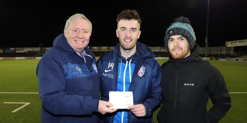 Kieran Farren takes player of the month award at Coleraine