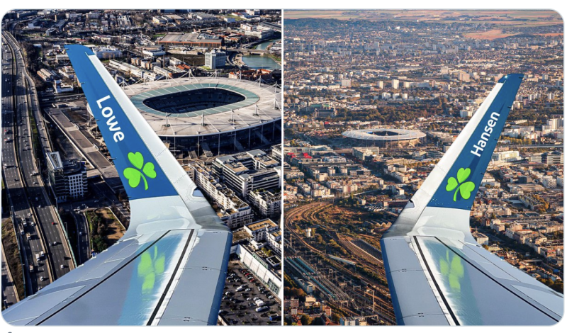 National: Aer Lingus gets behind the boys in green, adding extra flare added to their planes 