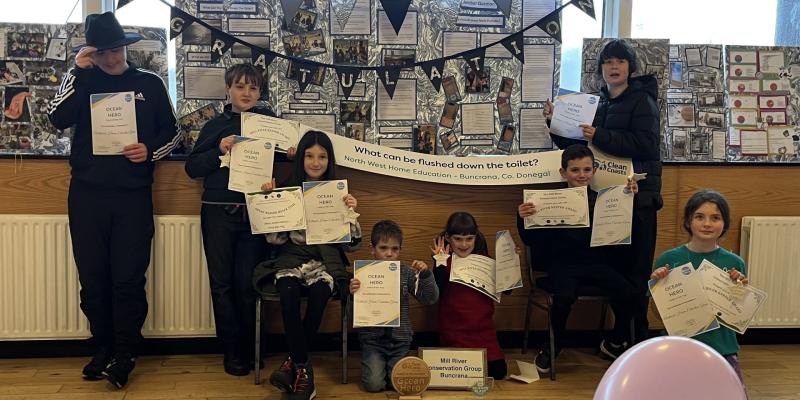 Buncrana conservation group honours local children who won national award 