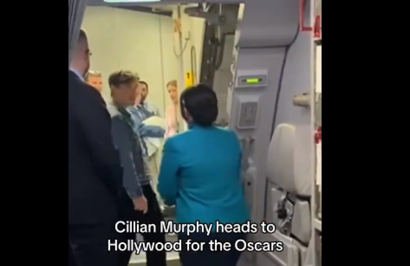 National: WATCH: Cillian Murphy boards Aer Lingus flight bound for the Oscars 