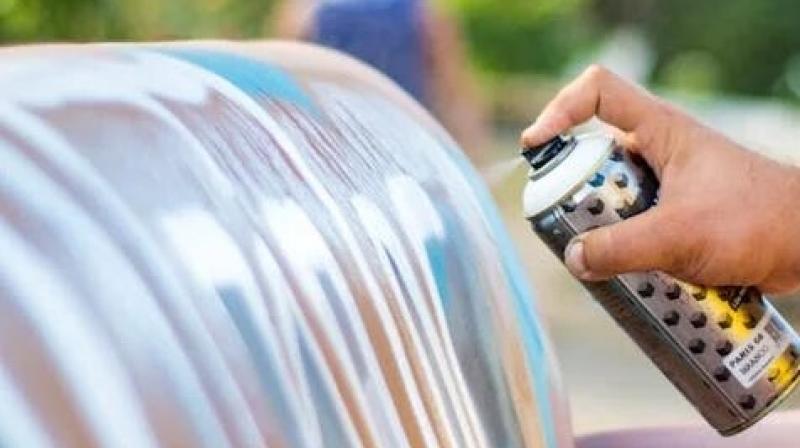 Business premises sprayed with graffiti