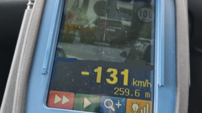 Penalty points and fine issued to driver caught speeding in 100km/h zone 
