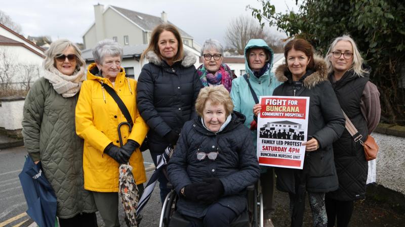 Hundreds brave rain in Buncrana to demand action on Nursing Unit delays