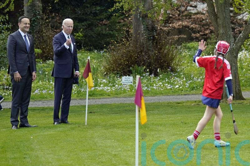 Biden almost called upon as ball boy in Gaelic games demonstration